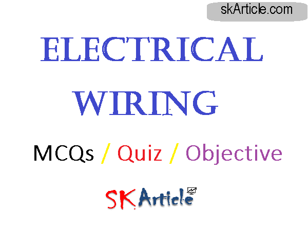 Electrical Wiring CBT Exam Question Answer