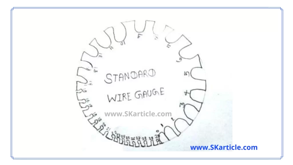 free hand scketch standard wire gauge diagram