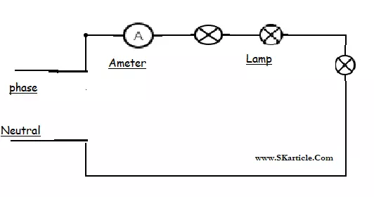 ammeter connect series circuit