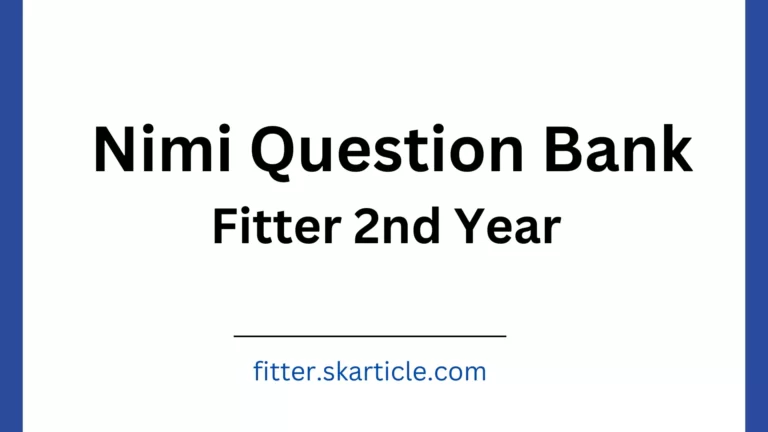 Nimi Question Bank pdf Fitter 2nd Year 2023