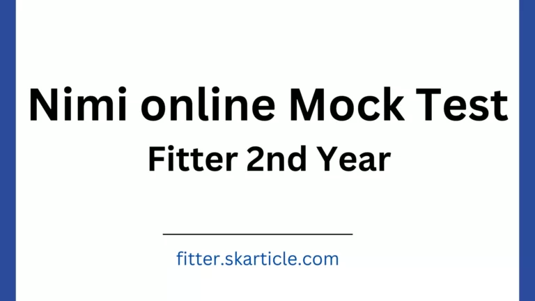 Nimi online Mock Test Fitter 2nd Year 2023